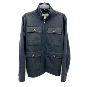 Tunellus Jacket Mens Medium Safari Field Coat Gray Long Sleeve Pockets